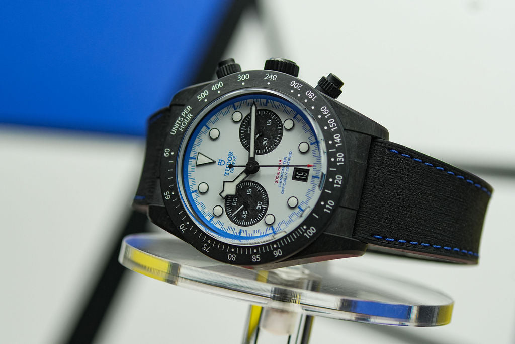 2025 Tudor Black Bay Chrono "Carbon 25" L.E. 42MM White Dial Leather Strap (79377KN)