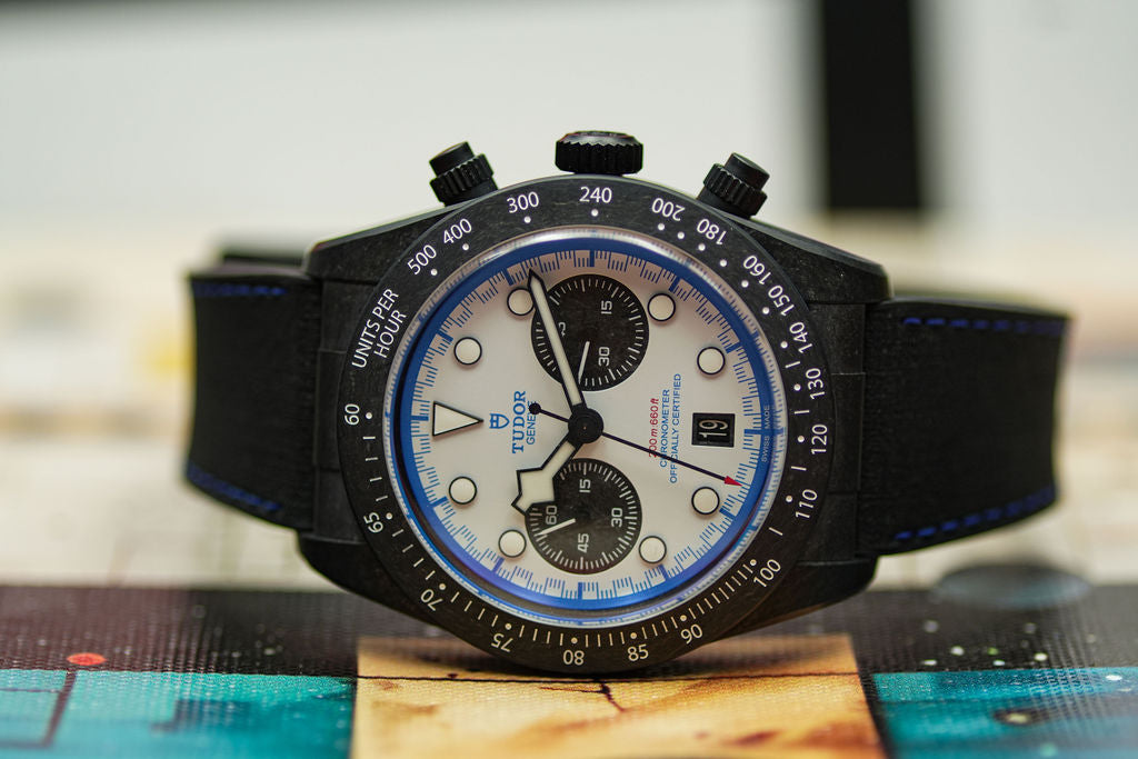 2025 Tudor Black Bay Chrono "Carbon 25" L.E. 42MM White Dial Leather Strap (79377KN)
