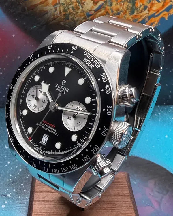 2021 Tudor Black Bay Chrono "Reverse Panda" 41MM Black Dial Steel Bracelet (79360N)
