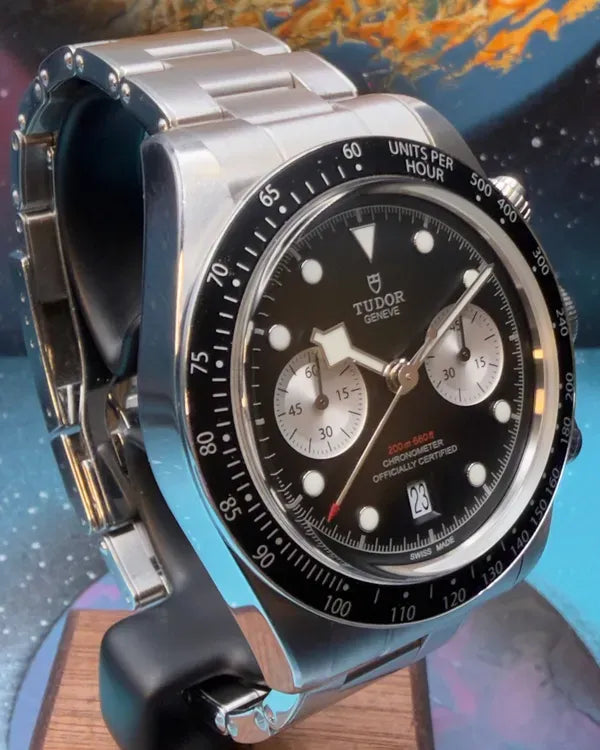 2021 Tudor Black Bay Chrono "Reverse Panda" 41MM Black Dial Steel Bracelet (79360N)