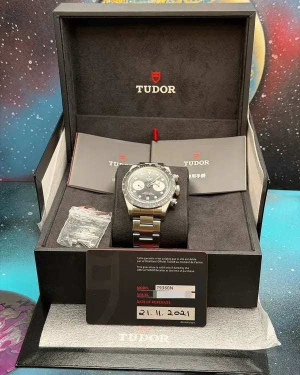 2021 Tudor Black Bay Chrono "Reverse Panda" 41MM Black Dial Steel Bracelet (79360N)